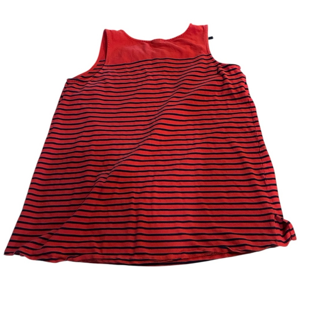 Talbots Nautical Dress Women’s 2X Sleeveless Vintage Dress Red Navy Striped Tank - Picture 4 of 9